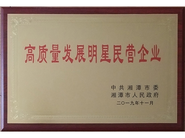 高質量發(fā)展明星民營企業(yè)